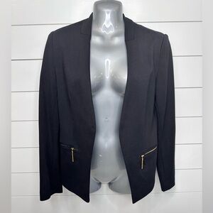 Carmen Marc Valvo Black Blazer with Gold Accents - Women’s Sz 4